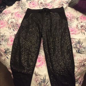 Black Sequins Joggers